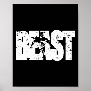 Beast Workout Clothes Gym Activewear Fitness Yoga. Poster