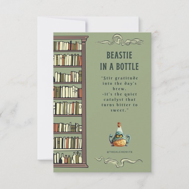 Beastie in a Bottle Bookmark (Front)