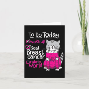 Beat Breast Cancer Rule The World Survivor Quote C Card