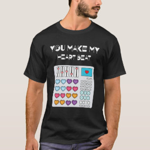 Beat DJ Techno Rave Party Hearts Day Happy Valenti T-Shirt