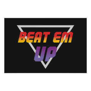 Beat Em Up Retro Gaming Poster