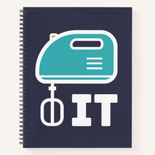 BEAT it Funny Cooking Music Trendy Notebook