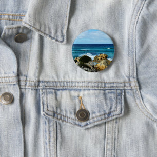 Beat Of The Ocean, 6 Cm Round Badge