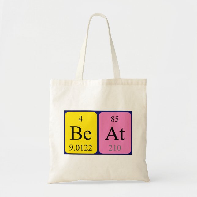 Beat periodic table name tote bag (Front)