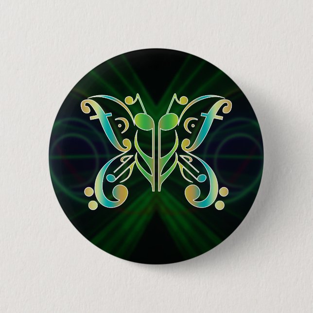 Beat-terfly colourful button (Front)