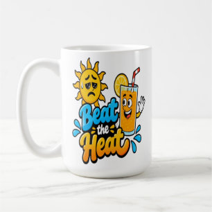 Beat The Heat Cute Orange Juice Summer Cartoon T-S Coffee Mug