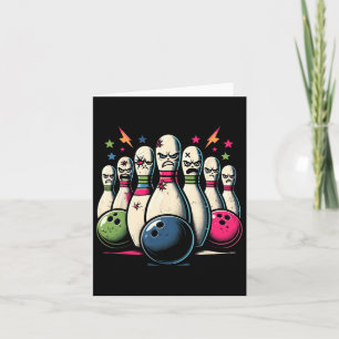 Beat Up Bowling Pins Shirt Funny Bowling League 1 Card