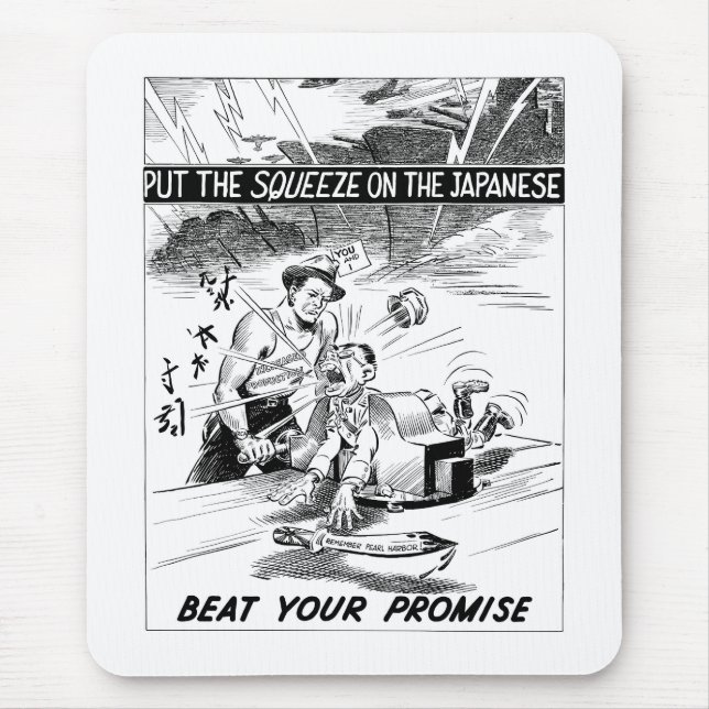 Beat Your Promise Cartoon Mouse Pad (Front)
