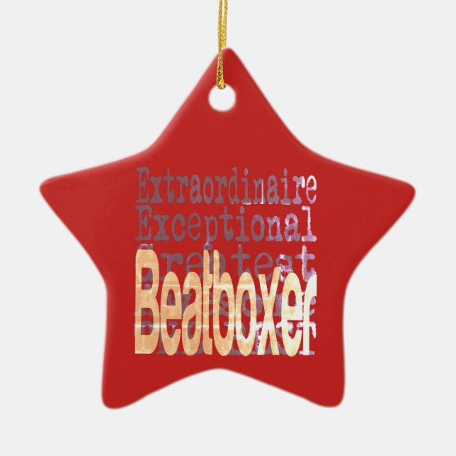 Beatboxer Extraordinaire Ceramic Ornament (Front)