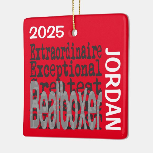 Beatboxer Extraordinaire CUSTOM Ceramic Ornament (Left)