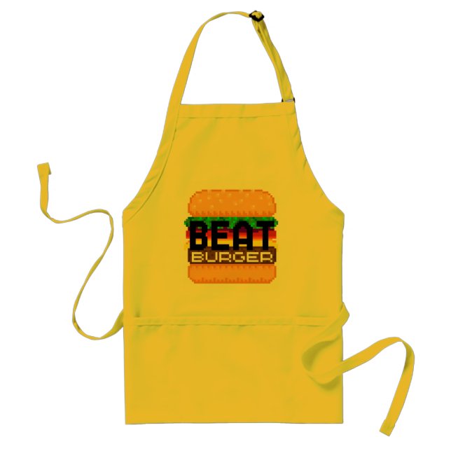 Beatburger 'Fryin' up Fresh Beats' Pixel Art Apron (Front)
