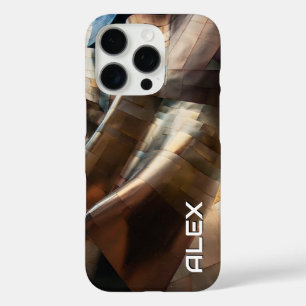 Beaten Copper Texture – Organic Abstract Metallic iPhone 16 Pro Case