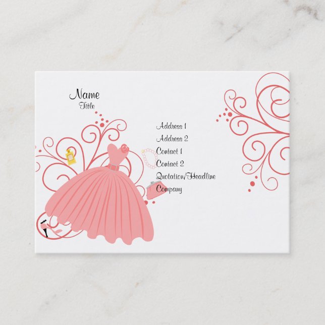 Beatiful, Beautiful Dress Business Card (Front)