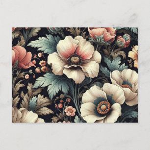 Beatiful colorful flower seamless pattern holiday postcard