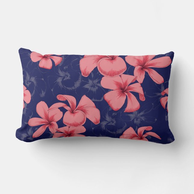 Beatiful flower printed Throw Pillow (Front)
