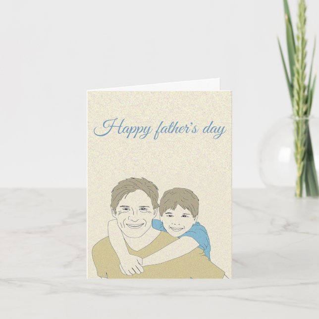 Beatiful Happy Father's day  Announcement (Front)