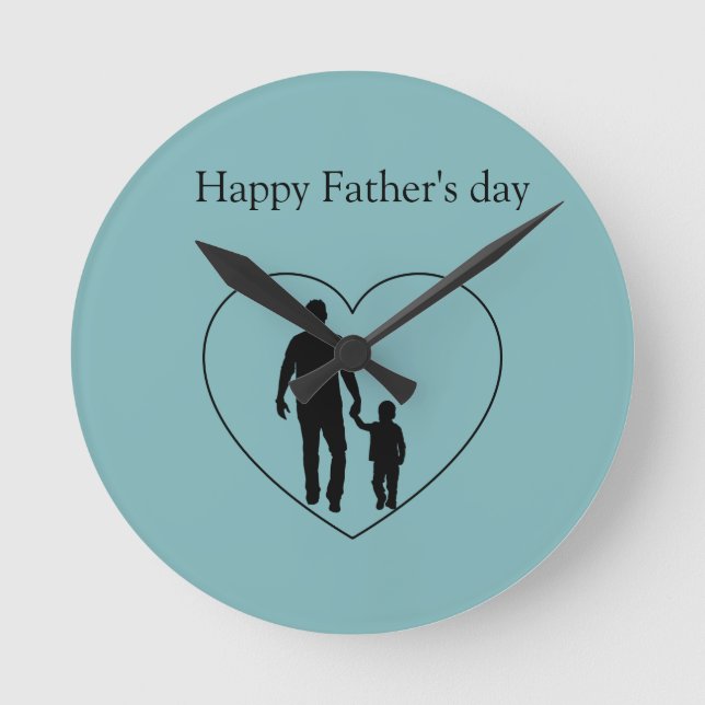 Beatiful Happy Father's day   Round Clock (Front)