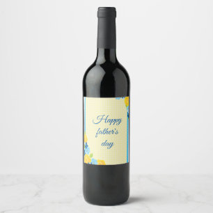 Beatiful Happy Father's day  Wine Label