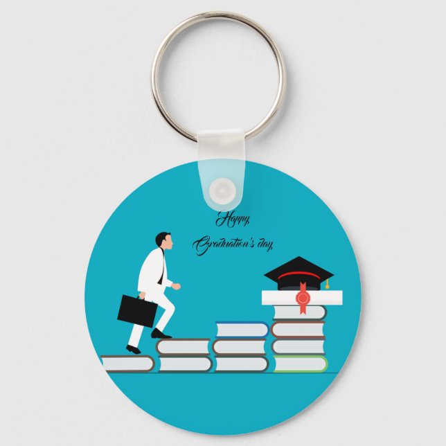 Beatiful Happy Graduations day  Key Ring (Front)