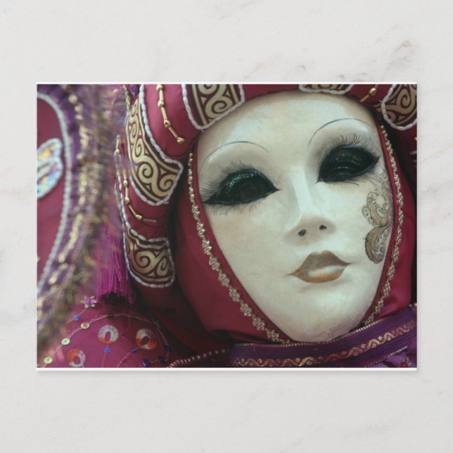 beatiful mask of  Venice Postcard (Front)
