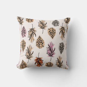 Beatiful vintage Seamless colour autumn elements o Cushion
