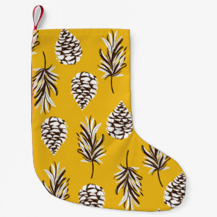 Beatiful vintage Seamless colour autumn elements o Small Christmas Stocking