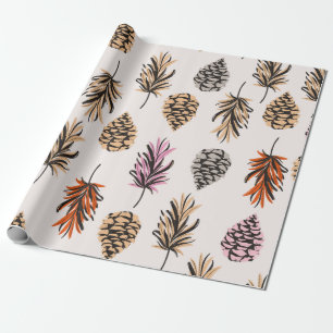 Beatiful vintage Seamless colour autumn elements o Wrapping Paper