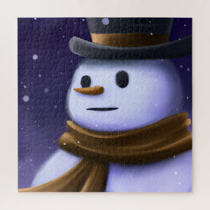 Beatiful Winter Snowman Puzzle