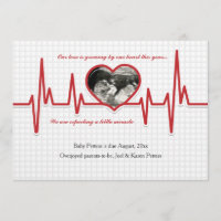 Beating Heart Photo Pregnancy Announcement