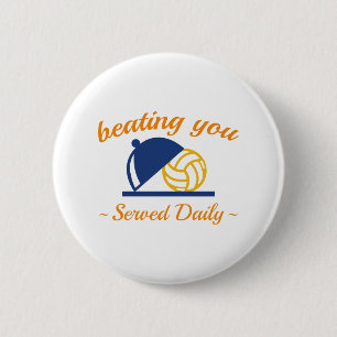 Beating You In Volleyball 6 Cm Round Badge