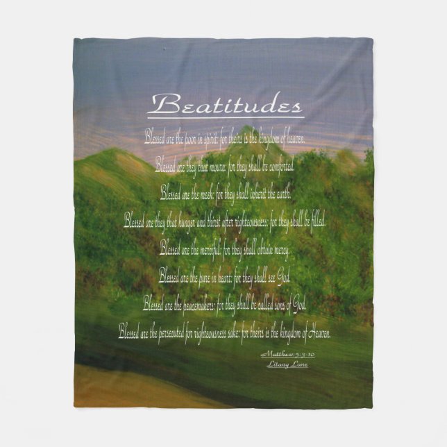 Beatitudes Fleece Blanket (Front)