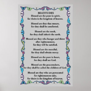 Beatitudes in a Butterfly Frame Poster