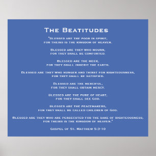 Beatitudes of Jesus Poster