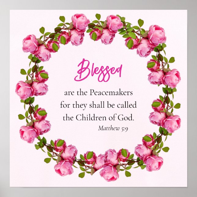 Beatitudes Series Blessed are Peacemakers Print    (Front)