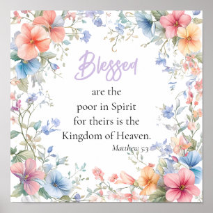 Beatitudes Series Blessed Poor in Spirit Print