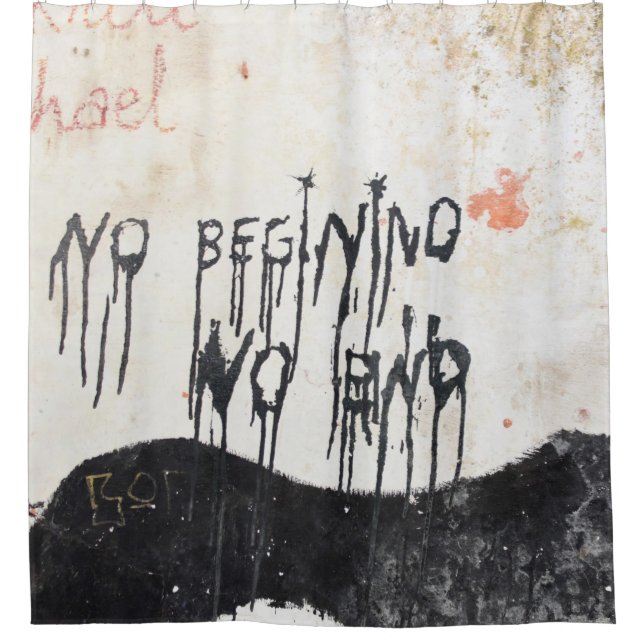 Beatles ashram shower curtain (Front)
