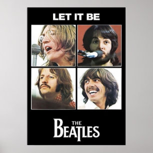 beatles, classic rock, vintage band, british music poster