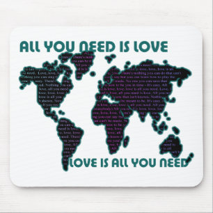 Beatles World All You Need Is Love Mouse Pad