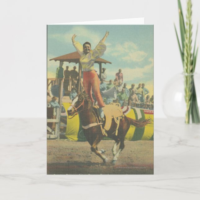 Beatrice Cooper doing a Roman Stand. Card (Front)