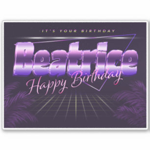 Beatrice Name Vorname retro Sticker Geburtstag
