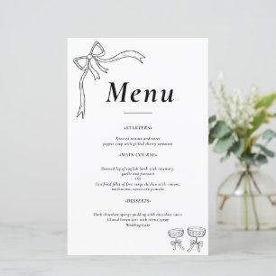 Beatrice Ribbon  Wedding Menus