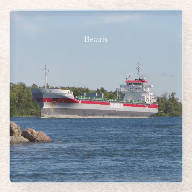 Beatrix glass coaster (Front)