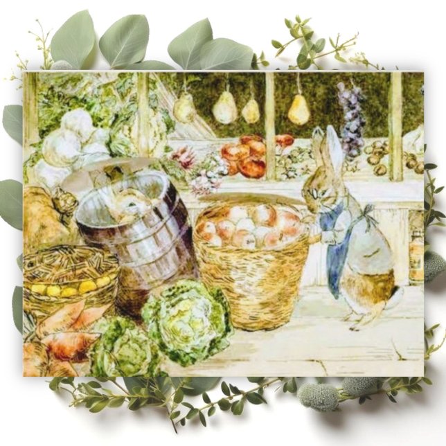 Beatrix Potter Benjamin Bunny Green Grocer Postcard (Creator Uploaded)