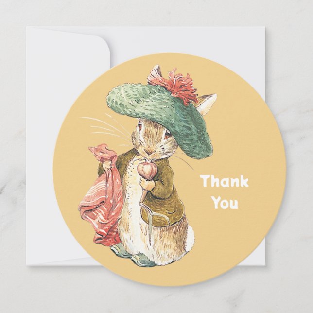 Beatrix Potter Benjamin Bunny Vintage  Thank You Card (Front)