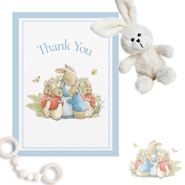 Beatrix Potter Blue Baby Boy Girl Shower Thank You (Creator Uploaded)
