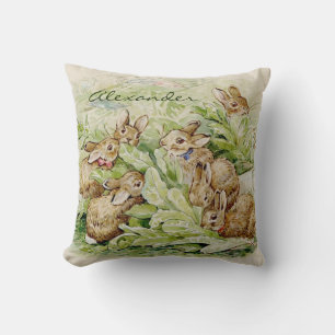 Beatrix Potter Bunny Throw Pillow