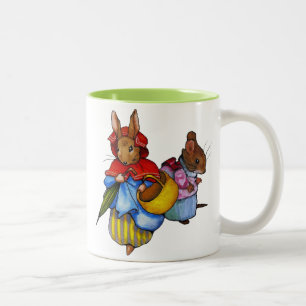 Beatrix Potter Characters: Freehand Art: Animals Two-Tone Coffee Mug