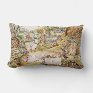 Beatrix Potter Cute Peter and Friends Lumbar Cushion
