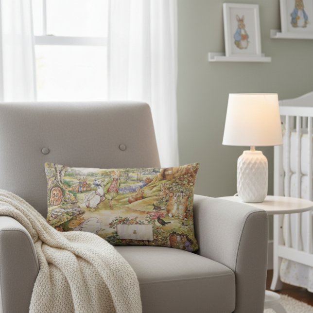 Beatrix Potter Cute Peter and Friends Lumbar Cushion (Creator Uploaded)