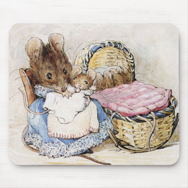 Beatrix Potter, Hunca Munca, Mother Mouse Mouse Pad (Front)